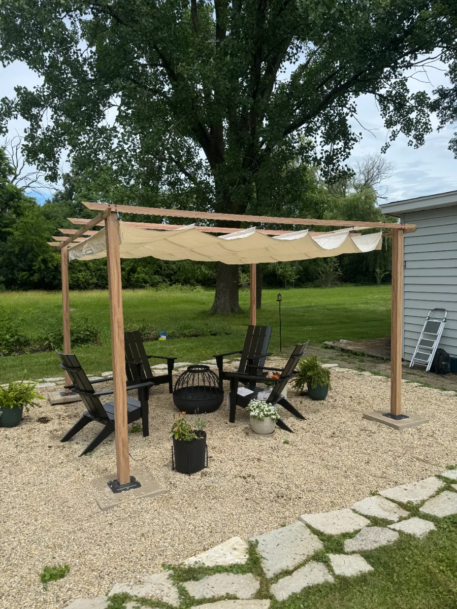 Backyard Patio & Pergola Setup