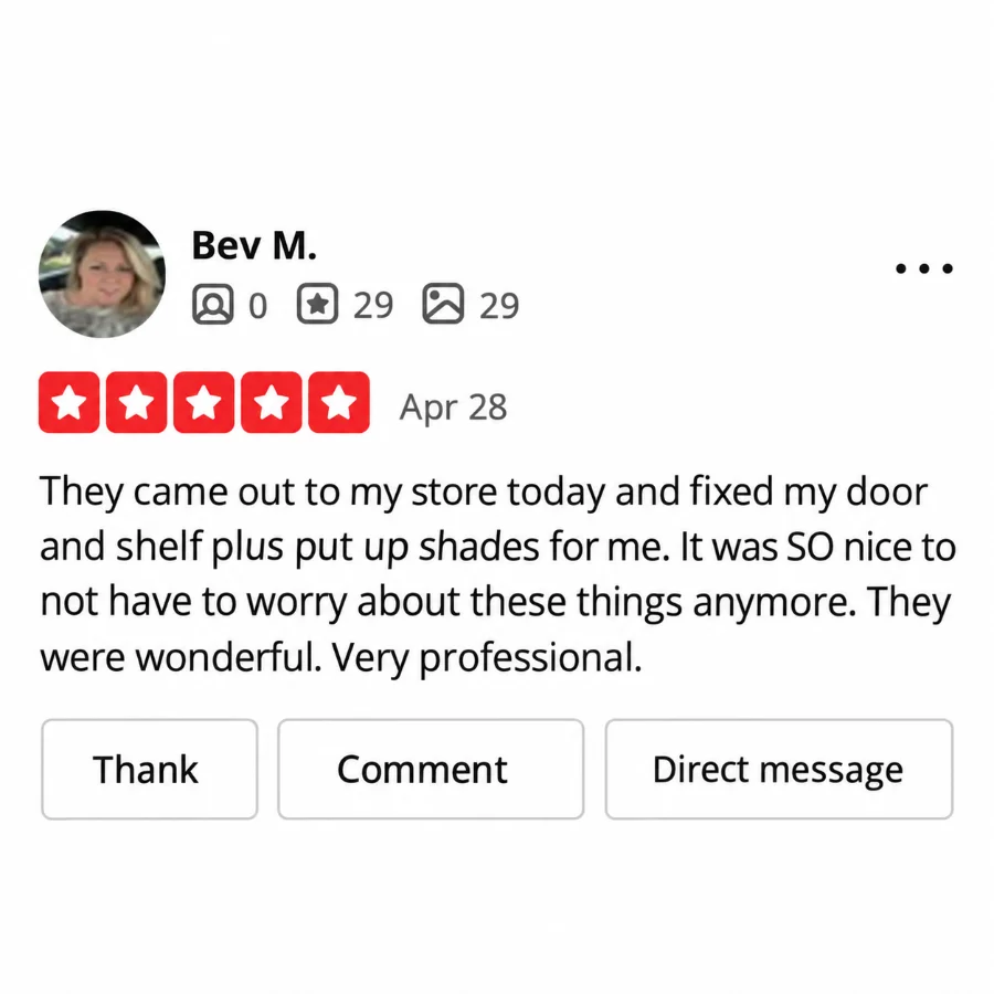 5-star Yelp review screenshot from Teri V.